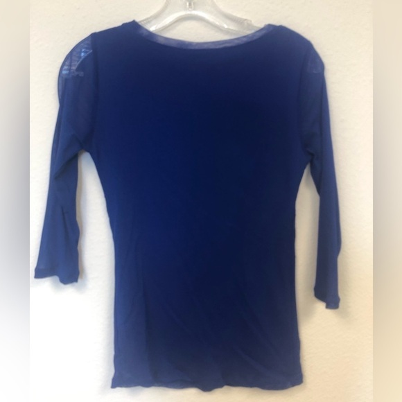 INC International Concepts /Women's/ Colbot blue Top/Embellishment on front/ S - Picture 5 of 8